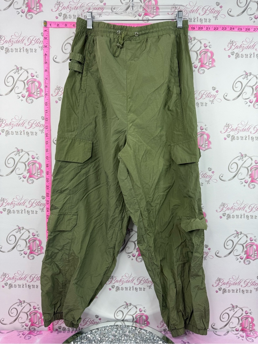 refuge pants joggers pants Olive Green Cargo Track Pants